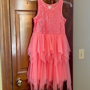 Kids 10-12 Large pink flowing dress